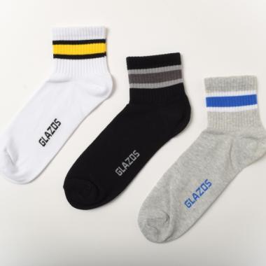 ショート丈ラインソックス３足セット