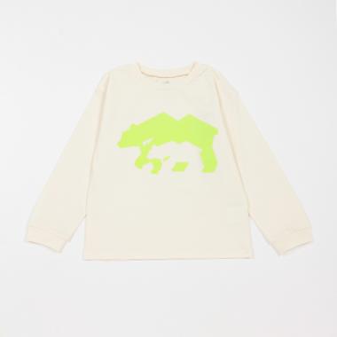 プリント長袖Tシャツ 親子クマシルエット