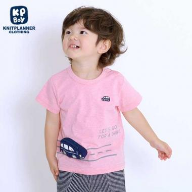 車ポケット付きカラー杢半袖Tシャツ(80～90)