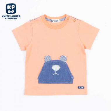 【TioTio】クマ耳半袖Tシャツ(80～90)