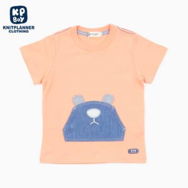 【TioTio】くまちゃんモチーフクマ耳半袖Tシャツ(100)