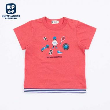 【日本製】ゴリラ刺しゅう半袖Tシャツ(80～90)