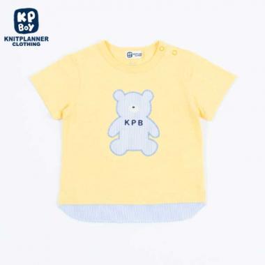 くまちゃんモチーフ半袖Tシャツ(80～90)