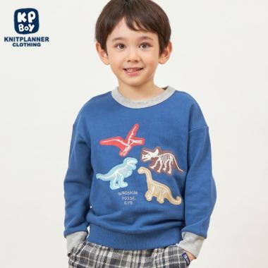 KPBOY(ケーピーボーイ)恐竜化石刺繍トレーナー(80～130)