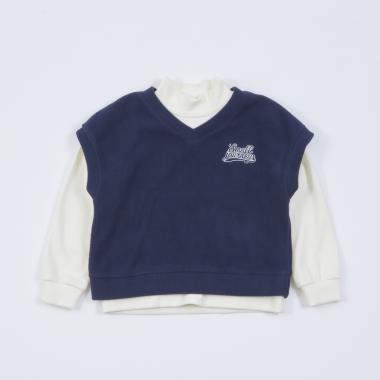 KPBOY(ケーピーボーイ)フリースベストハイネックTシャツセット(110～150)