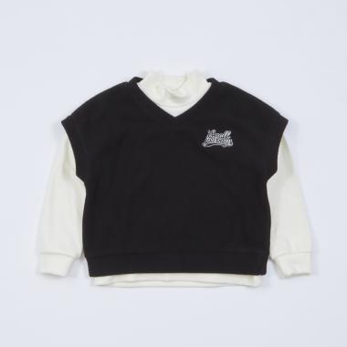 KPBOY(ケーピーボーイ)フリースベストハイネックTシャツセット(110～150)