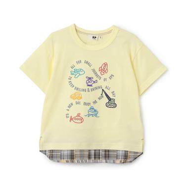 キシリトール加工 乗り物刺しゅう 半袖Ｔシャツ
