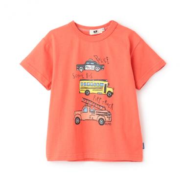 働くくるまプリント半袖Ｔシャツ
