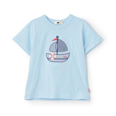 ヨットアップリケ キシリトール加工Ｔシャツ