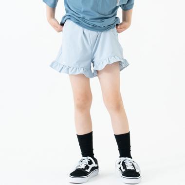 【水陸】裾フリルショートパンツ