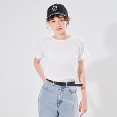 【AMI】針抜スカラップTシャツ
