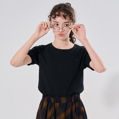 【AMI】針抜スカラップTシャツ