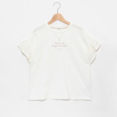 袖ニットネックレスTシャツ