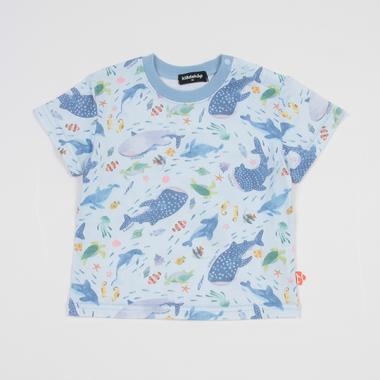 海のいきもの総柄半袖Tシャツ