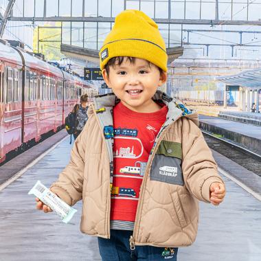 電車リバーシブル中わたブルゾン