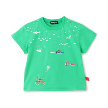 深海蓄光プリント半袖Tシャツ