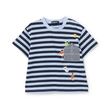 おばけボーダー半袖Tシャツ