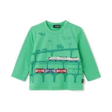 【人気商品再入荷】【直営店で取り扱い無し】電車アップリケTシャツ