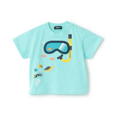 【人気商品再入荷】【直営店で取り扱い無し】水中メガネ半袖Tシャツ