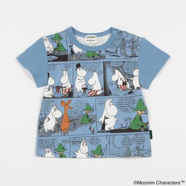 【MOOMIN】コミック柄半袖Tシャツ