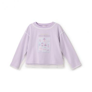 チュールレイヤード　長袖Tシャツ