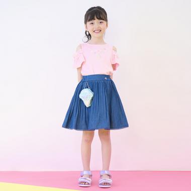 アイスポーチつき　アコーディオンプリーツスカート