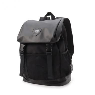 【スクールグッズ容量約20L】ハートワッペンかぶせリュック