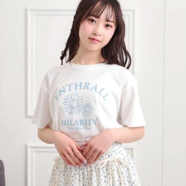 フラワーモチーフTシャツ