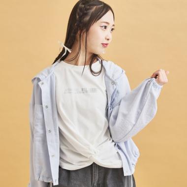 裾ツイストトップス