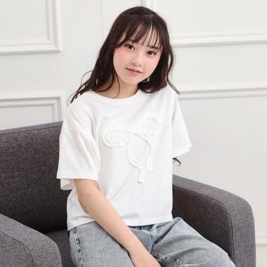 フリルリボンTシャツ