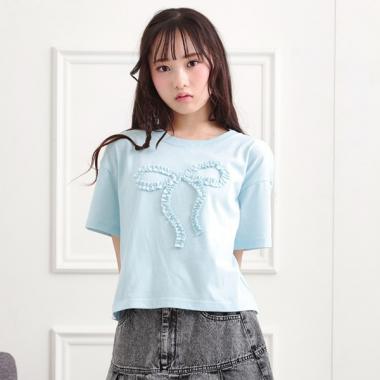 フリルリボンTシャツ