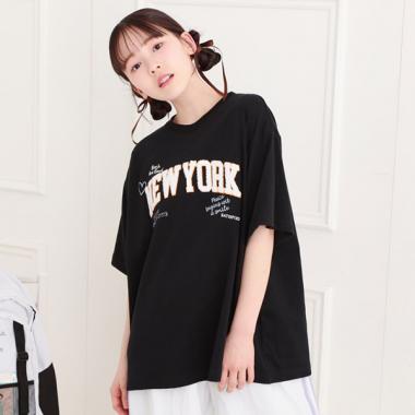さがら刺繍ビッグTシャツ