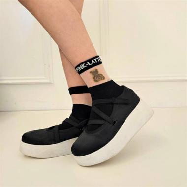 シースルーくまショートソックス