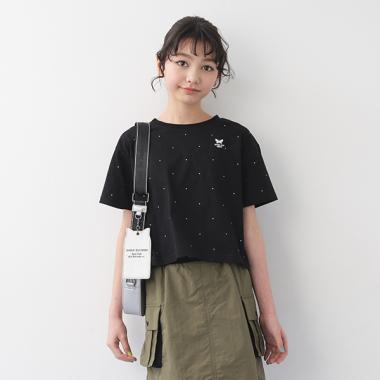 ラインストーン半袖Tシャツ