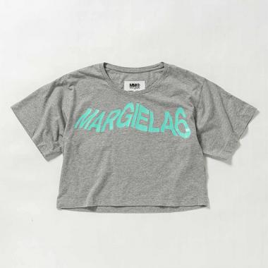 【MM6 Maison Margiela(エムエム6 メゾン マルジェラ)Kids&Junior】ブランドロゴ半袖Tシャツカットソー