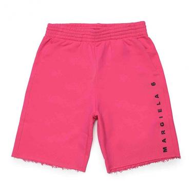 【MM6 Maison Margiela(エムエムシックス)Kids&Junior】ブランドロゴスウェットショートパンツ