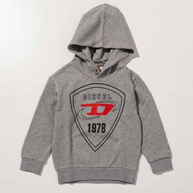 【DIESEL(ディーゼル)Kids&Junior】ブランドロゴフーディーパーカープルオーバー