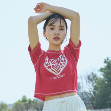 吸水速乾ハートスプレーT