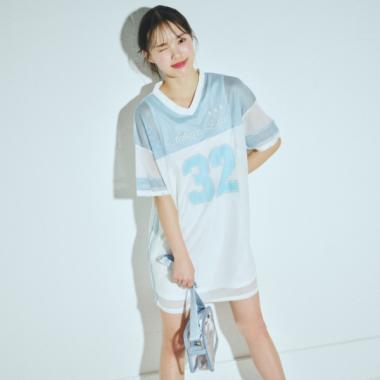 冷感インナーつきメッシュワンピ