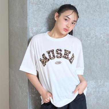 速乾柄アップリロゴTシャツ