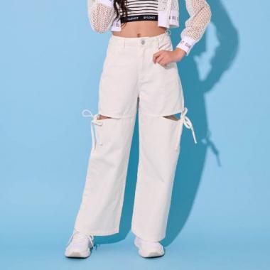 リボンスリットパンツ