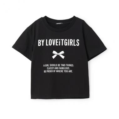 【接触冷感】ロゴリボンプリントTシャツ