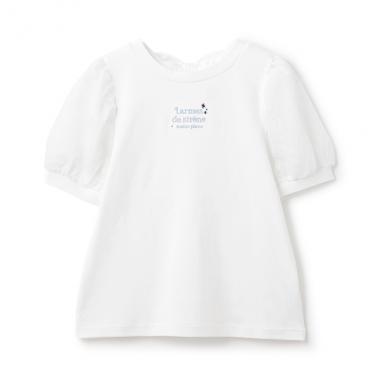 8132214：シアーボリューム袖Tシャツ