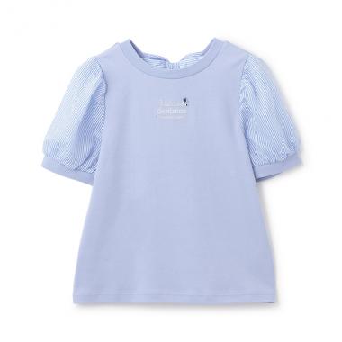8132214：シアーボリューム袖Tシャツ