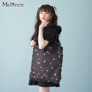 【Melteen】 苺柄トートバッグ