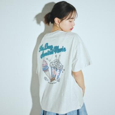 接触冷感ポップコーンプリントT