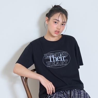サークルロゴ刺しゅうTシャツ
