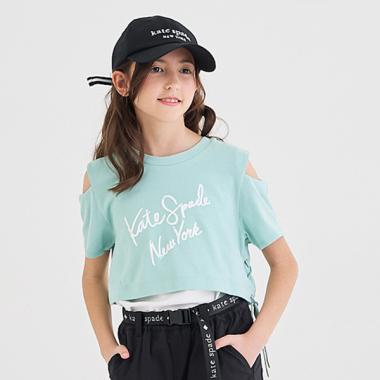 ガールズ ロゴTシャツ&キャミソールセット