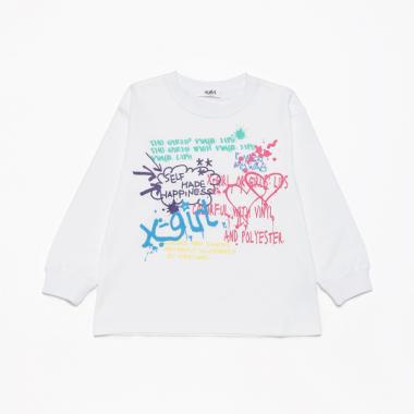 【人気商品再入荷】【直営店で取り扱い無し】メッセージカラフルロゴ長袖Tシャツ