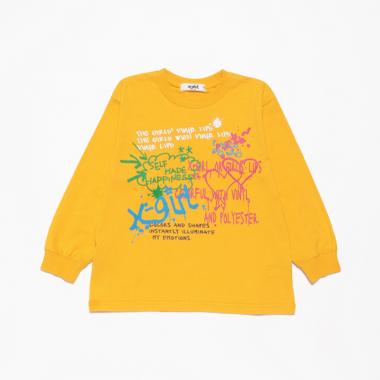 【人気商品再入荷】【直営店で取り扱い無し】メッセージカラフルロゴ長袖Tシャツ